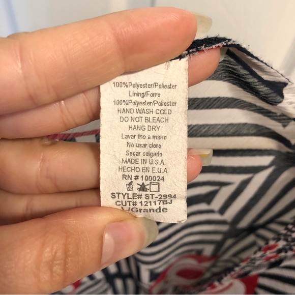 Semi sheer geometric floral coverup dress/top - Picture 4 of 6